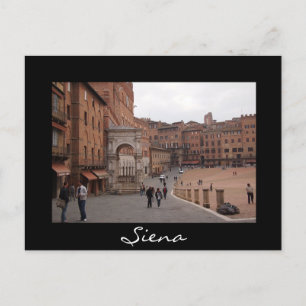 Piazza del Campo, Siena carte postale en noir