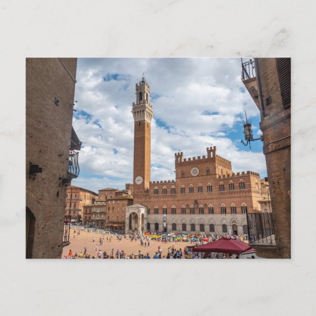 Piazza del Campo, Sienne, Toscane, Italie Carte po (Devant)