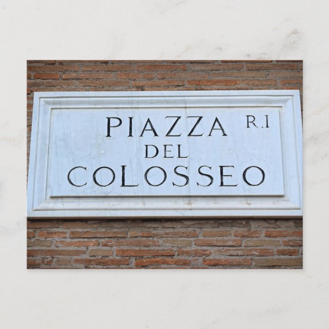 Piazza del Colosseo - Roma, Italienische Postkarte (Vorderseite)