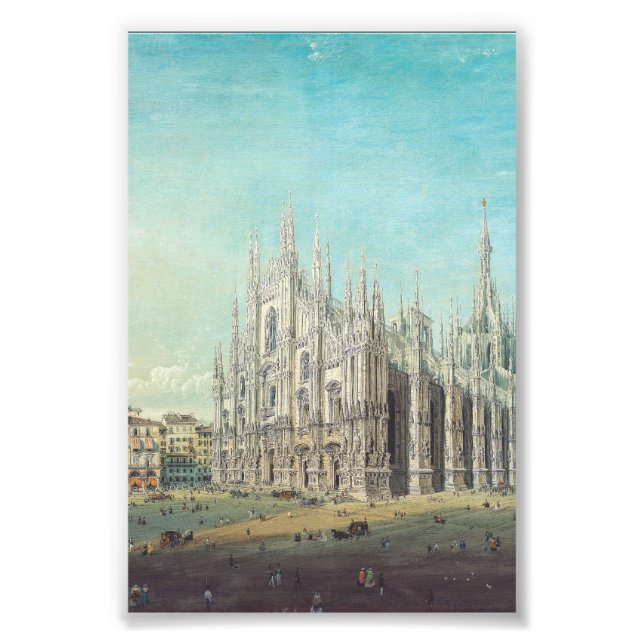 Piazza del Duomo, Mailand by Carlo Bossoli Fotodruck (Vorne)