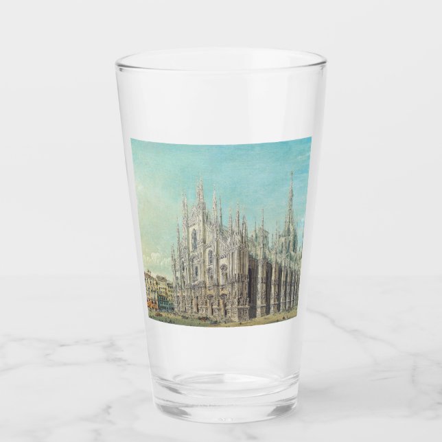 Piazza del Duomo, Mailand by Carlo Bossoli Glas (Vorderseite)