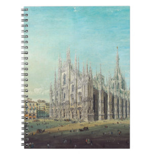 Piazza del Duomo, Mailand by Carlo Bossoli Notizblock