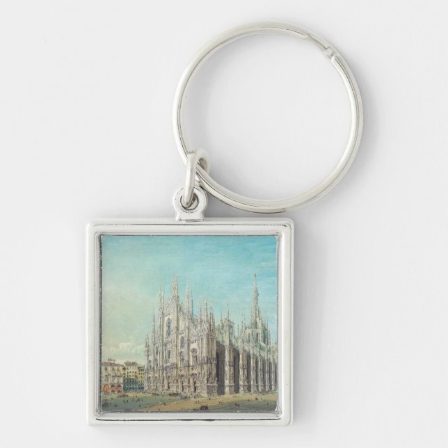 Piazza del Duomo, Mailand by Carlo Bossoli Schlüsselanhänger (Vorne)