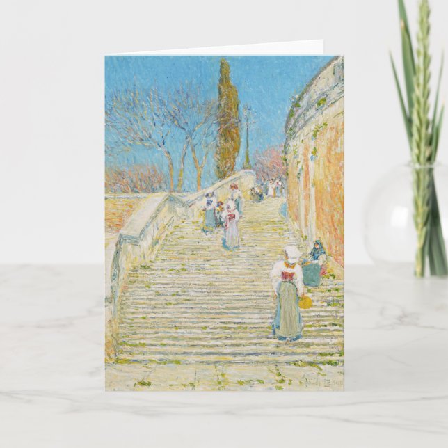 Piazza di Spagna, Rom | Childe Hassam Karte (Vorderseite)