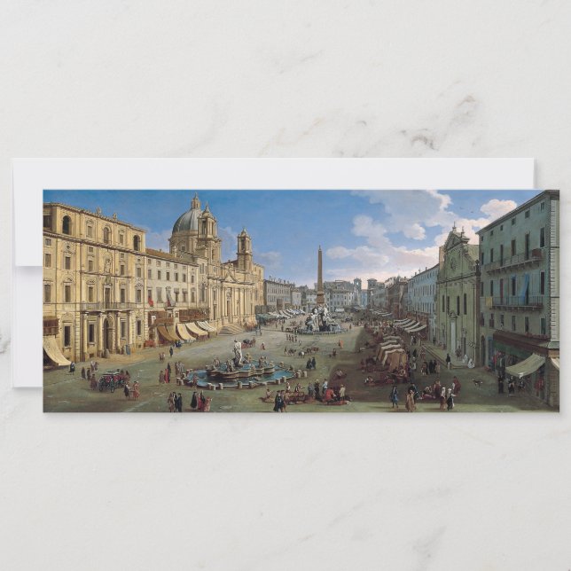 Piazza Navona, invitation de coutume d'art de Rome (Devant)
