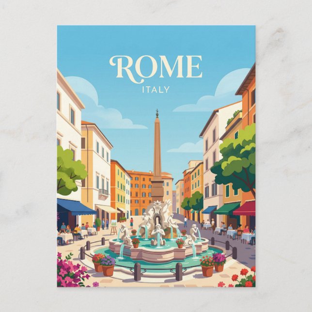 Piazza Navona Italien Postkarte (Vorderseite)