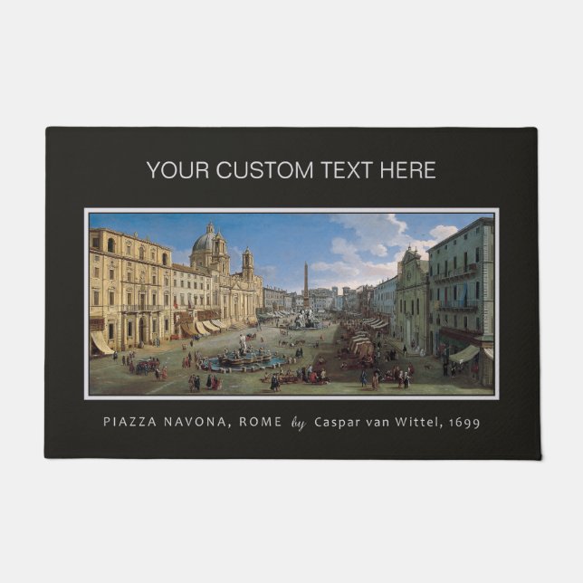 Piazza Navona, Rom Kunstaustmatte Fußmatte (Vorderseite)