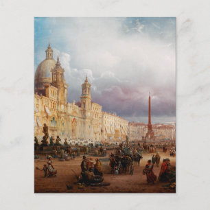 Piazza Navona Rom Markt 1850er Jahre Kunst