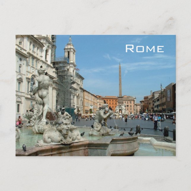 Piazza Navona - Rom Postkarte (Vorderseite)
