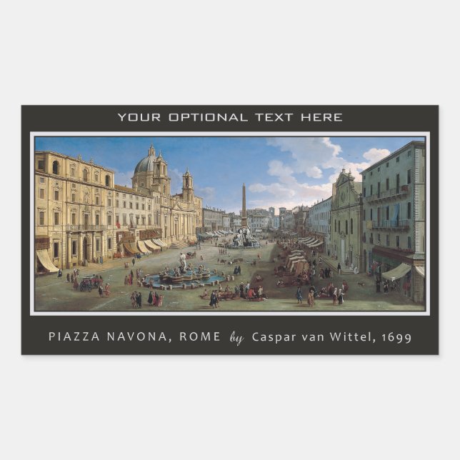 Piazza Navona, Rome stickers d'art personnalisé (Devant)