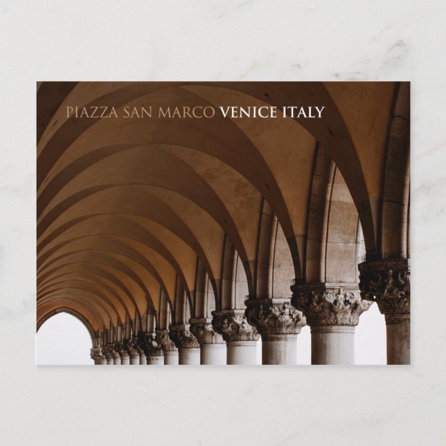 Piazza San Marco Arches von Venedig Italien Postkarte (Vorderseite)