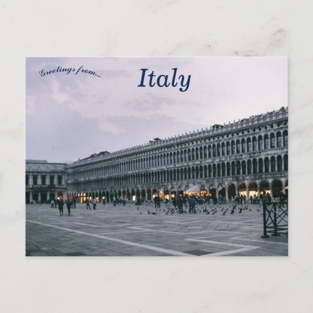 Piazza San Marco oder Markusplatz Venedig Italien Postkarte (Vorderseite)