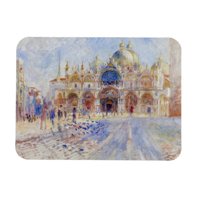 Piazza San Marco, Venedig, 1881 (Öl auf Leinwand) Magnet (Horizontal)