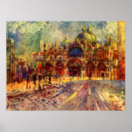 Piazza San Marco, Venice by Pierre Renoir Poster