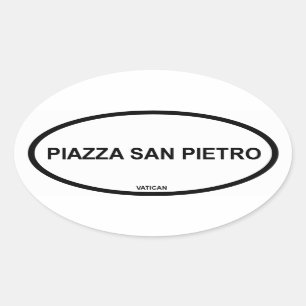 PIAZZA SAN PIETRO OVALER AUFKLEBER