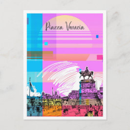 Piazza Venezia Kunst, Dichtung und Musik Postkarte