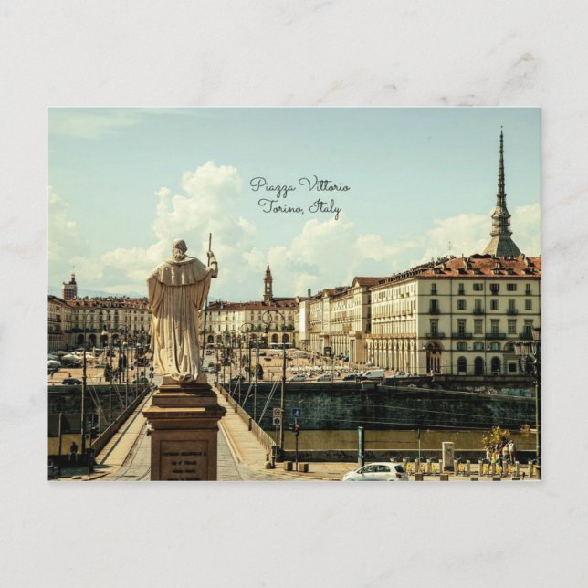 Piazza Vittorio, Turin, Italien Postkarte (Vorderseite)