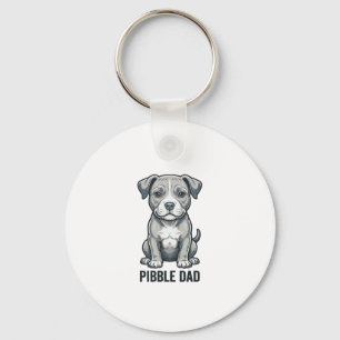 Pibble Dad Vintage Engraving Hund Shirt Design_1 Schlüsselanhänger