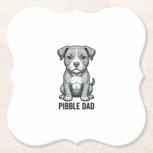 Pibble Dad Vintage Gravur Hund Shirt Design_1 Untersetzer