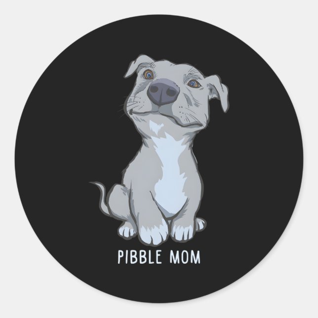 Pibble Mama Pittie Liebe Pitbull Runder Aufkleber (Vorderseite)