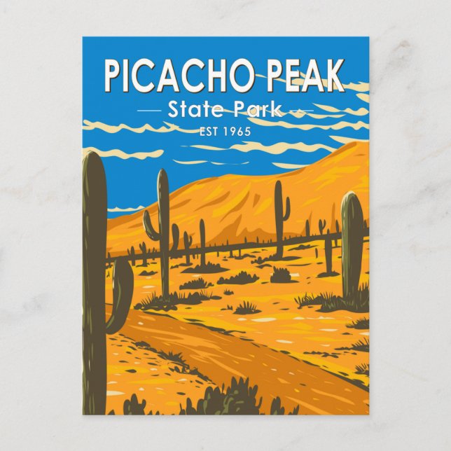 Picacho Peak Staat Park Arizona Vintag Postkarte (Vorderseite)