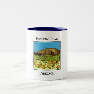 Picacho Peak Staat Park, Arizona Zweifarbige Tasse