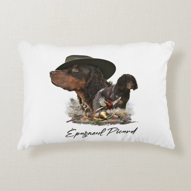 Picardie Spaniel , Jagdsaison Dekokissen (Vorderseite)