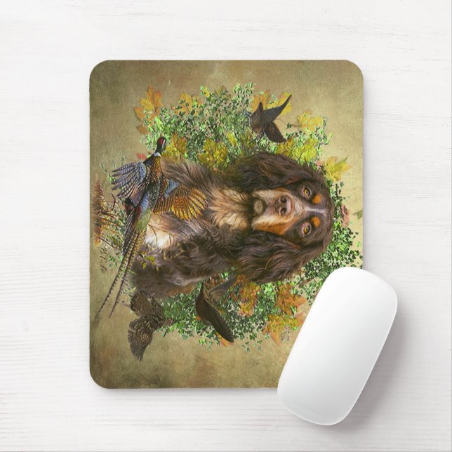 Picardie Spaniel , Jagdsaison Mousepad (Mit Mouse)
