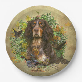 Picardie Spaniel , Jagdsaison Pappteller
