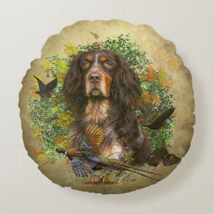 Picardie Spaniel , Jagdsaison Rundes Kissen