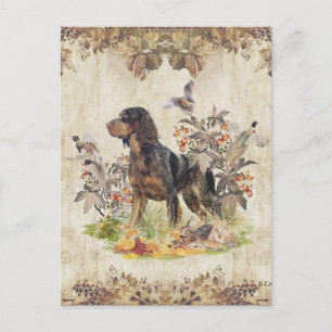 Picardie Spaniel, Vogeljagd Feiertagspostkarte