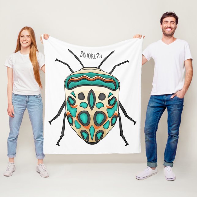 Picasso Bug Cartoon Illustration Fleecedecke (Beispiel)