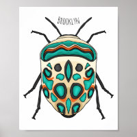 Picasso Bug Cartoon Illustration