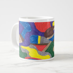 "Picasso Cat" Abstrakte Kunst Jumbo-Tasse