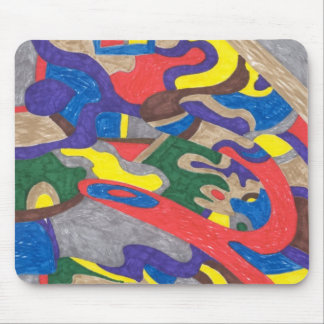 "Picasso Cat" Abstrakte Kunst Mousepad