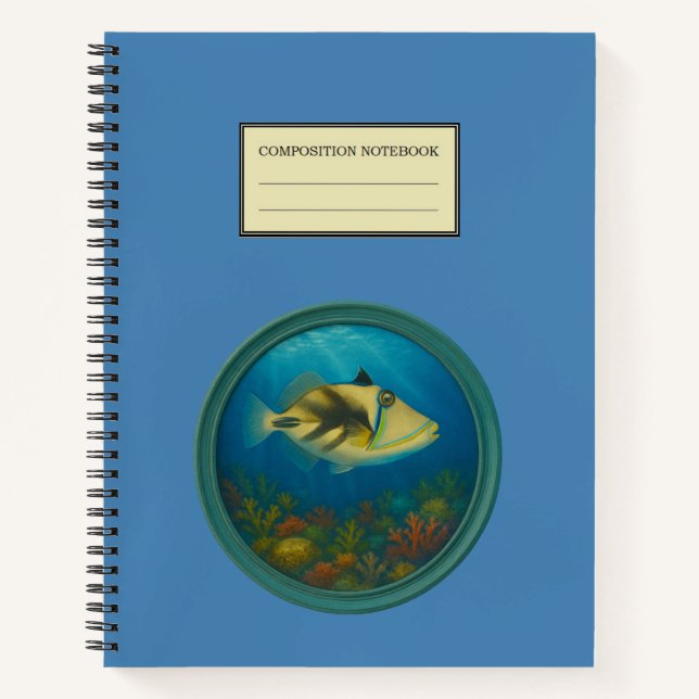 Picasso-Drückerfisch Spiralblock Notizbuch (Vorderseite)
