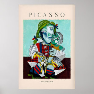 Picasso Maya avec Poupée938 Impression de Portrait