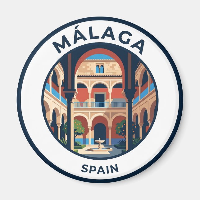 Picasso-Museum, Málaga Spanien Magnet (Vorne)