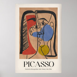 Picasso-Porträt Jacqueline Glänzendes Haar962 Poster