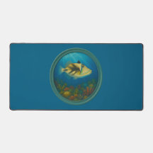 Picasso Triggerfish Ocean Blau Schreibtischunterla