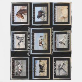 Picasso und wildes PferdeStallions Fleecedecke