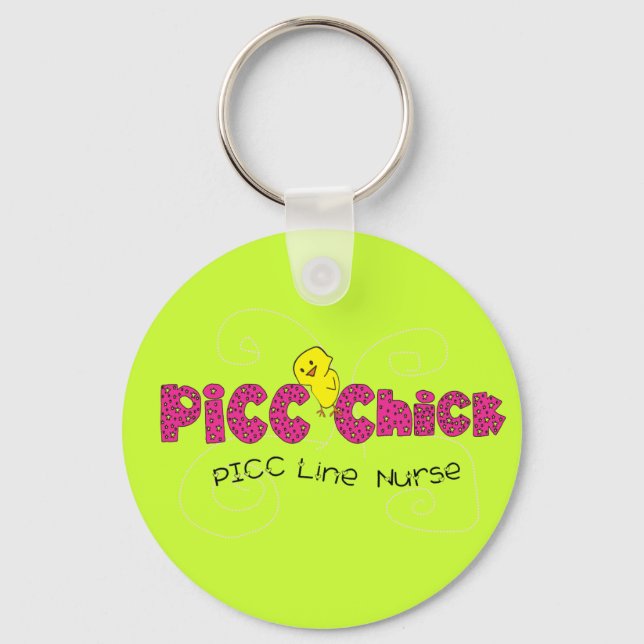 PICC Chick PICC Line Krankengeschenke Schlüsselanhänger (Vorderseite)