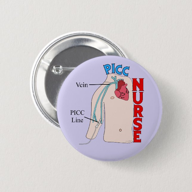PICC Line Krankenversicherung anatomisches Design  Button (Vorne & Hinten)