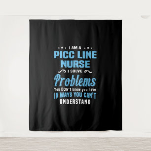 PICC Line Nurse Wandteppich