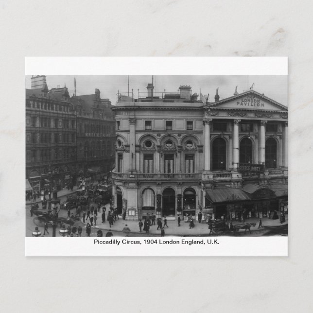 Piccadilly Circus London 1904, England, Großbritan Postkarte (Vorderseite)