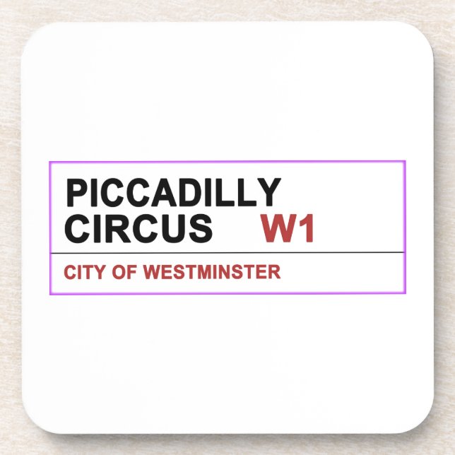 Piccadilly Circus London Getränkeuntersetzer (Vorderseite)