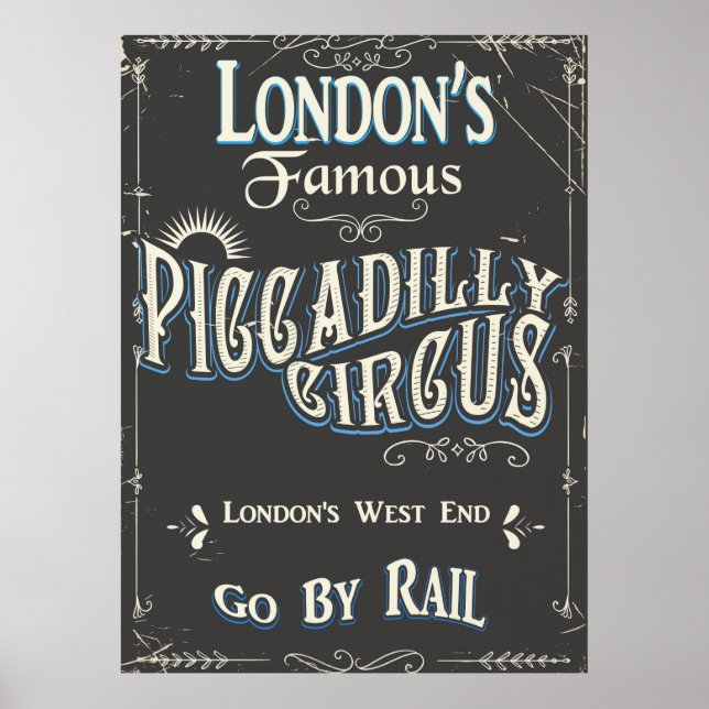Piccadilly Circus London Vintage Poster (Vorne)