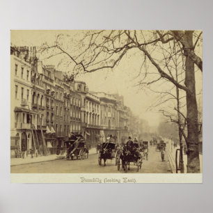 Piccadilly, das Osten, (Sepia-, gegenüberstellt Poster