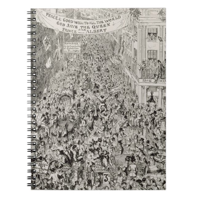 Piccadilly während der großen Ausstellung, 1851 Notizblock (Vorderseite)