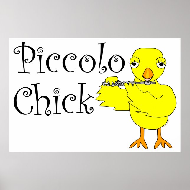 Piccolo Chick Text Poster (Vorne)